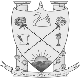 19 GAMMA PHI OMEGA 91 - official mark drawing from the USPTO record