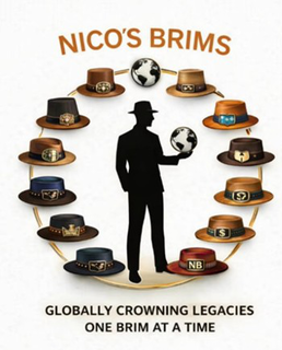 NICO'S BRIMS GLOBALLY CROWNING LEGACIES ONE BRIM AT A TIME NB - official mark drawing from the USPTO record
